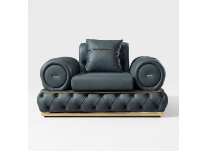 Sessel Chesterfield Sitz Barock Rokoko Klassische Möbel Wohnzimmer Polster Neu