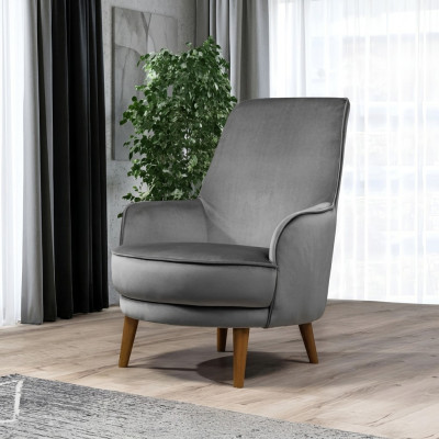 Sessel Sitz Modern Design Wohnzimmer Polster Einsitzer Relax Grau Stil Luxus