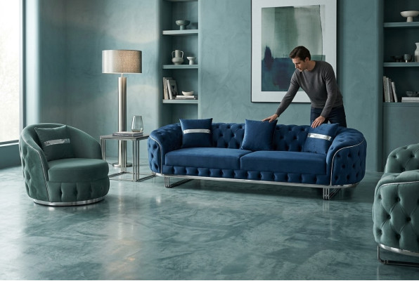 Sofagarnitur 3+1 Sitzer Garnitur Design Sofas Sofa Couch Polster Design Luxus