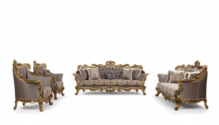 Luxus Garnitur Set 5tlg Sofagarnitur 3+3+1+1 Sitzer Couchtisch Sofa Sofas Sessel