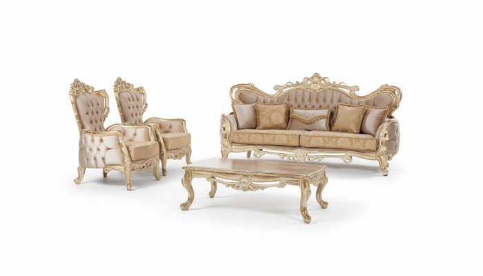 Luxus Set Garnitur Sofagarnitur 3+1+1 Sitzer Sofa Sessel Sofas Relax Wohnzimmer