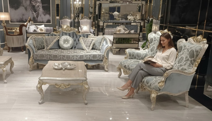 Sofagarnitur 3+1+1 Sitzer Luxus Sofa Sessel Stoff Gruppe Garnitur Wohnzimmer