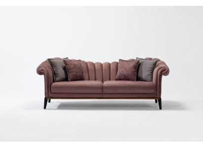 Dreisitzer Luxus 3 Sitzer Couch Polster Sofa Leder Stoff Textil Couchen Neu