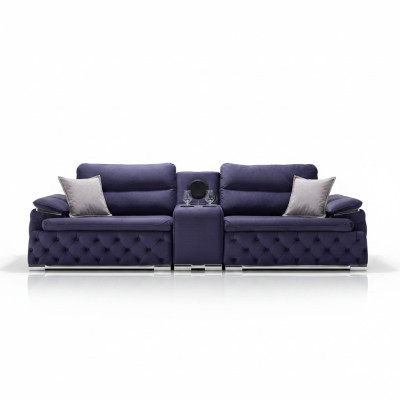 Chesterfield Sofas Couches Polsterung 4 Sitzer Lila Design xxl Big Sofa Couch
