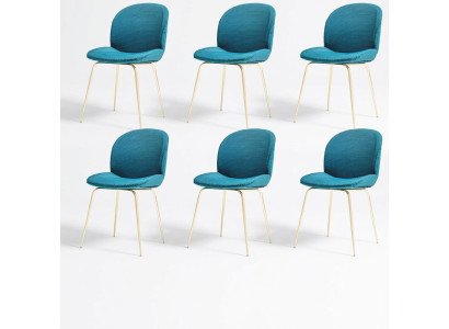 Grüne Sessel 6x Luxus Modern Esszimmer Stuhl Stühle Sitz Modern Holz