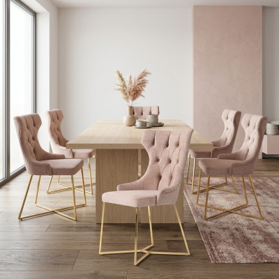 Lehn Stuhl Restaurant Industrie 6x Design Stühle Sitz Polster Set Chesterfield