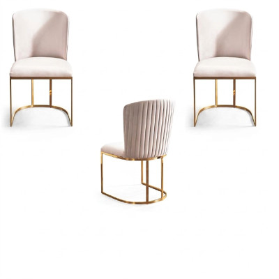 Italienischer Stil Set Design Lehn Stühle Polster Sessel Gruppe Garnitur