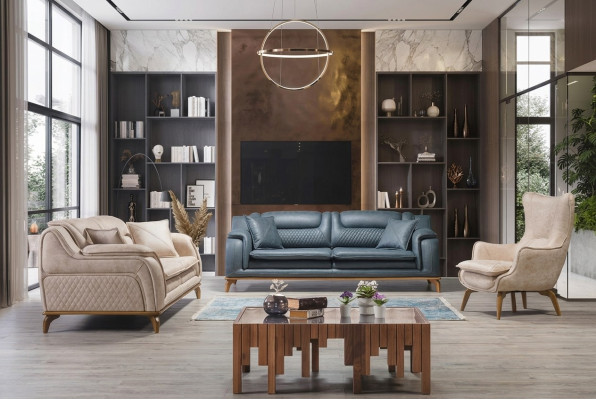 Sessel Beige 1 Sitzer Luxus Wohnzimmer Klassische Design Italienischer