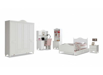 Kinderzimmer Holz Jugendzimmer Bett Nachttisch Modern Design Mobel Neu 2tlg.