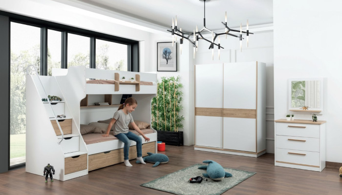Design Kleiderschrank Schwebetüren Schrank Schlafzimmer Schränke Holz Weiß Braun