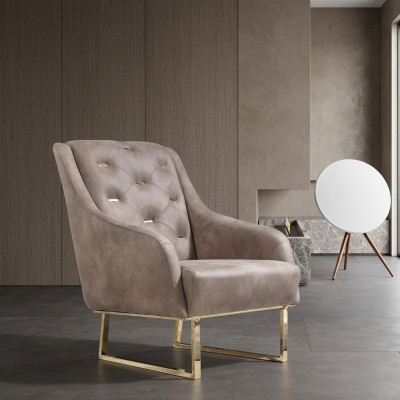 Sessel Textil Wohnzimmer Luxus Design Möbel Stühle Moderner Chesterfield