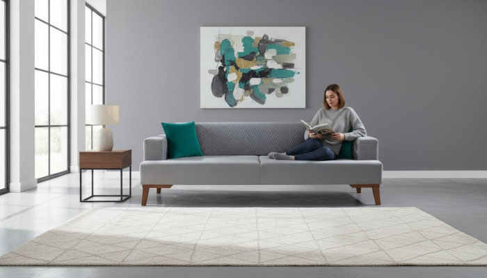 Elegante Graue Couch Dreisitzer Sofa Wohnzimmer Sitzmöbel Samt