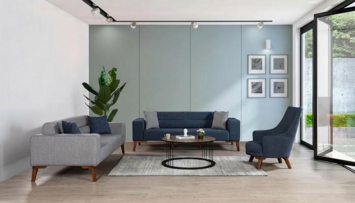 Sofas Moderner Garnitur 331 Sitz Textil komplette Garnituren Möbel