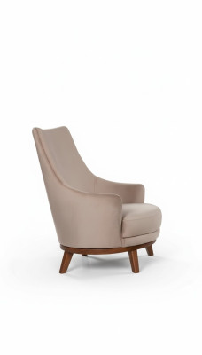 Sessel Polster Möbel Wohnzimmer Einsitzer Relax Textil Lounge Lehnstuhl Beige