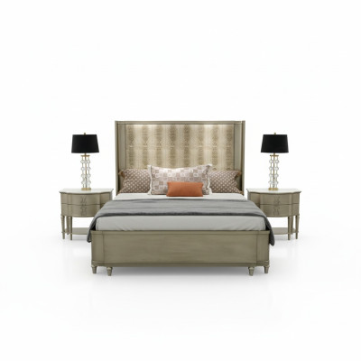 Bett Polster Design Luxus Doppel Betten Schlafzimmer Holz Crocco Stil Design Neu