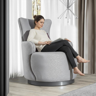 Runder Clubsessel Sofa Couch Relax Einsitzer Polster Möbel Einrichtung