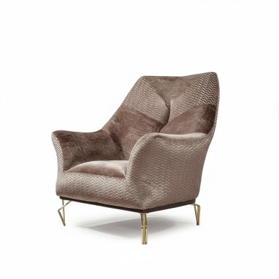 Sessel Design Wohnzimmer Polster Holz Polster Moderne Luxus braun Neu
