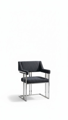 Esszimmer Stuhl Luxus Metall mit Textil Stühle Stil Modern Lehnstuhl