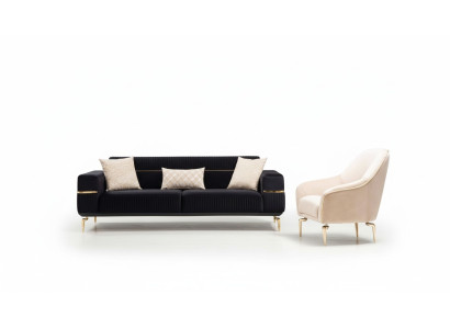 Sofagarnitur Sofa Garnitur Sofas 3+1 Sitz Sessel Möbel Polster Designer Couchen