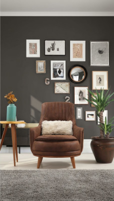 Sessel Ohrensessel Design Polster Wohnzimmer 1Sitz Kunstleder Sitzer