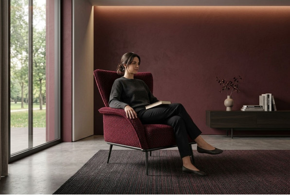 Sessel Einsitzer 1 Sitz Stoff Moderner Stuhl Wohnzimmer Möbel Textil Clubsessel