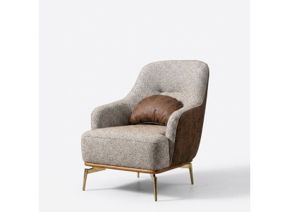 Sessel Ohrensessel Modern Stoff Wohnzimmer Polyester Grau Design Sitz