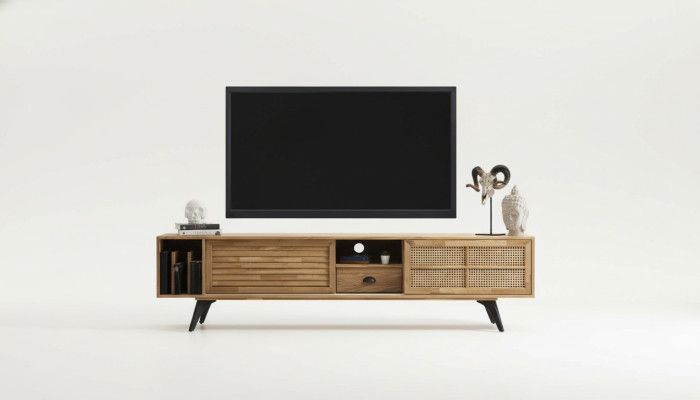 TV Ständer RTV Lowboard Couchtisch Braun Holz Modern Wohnzimmer Set