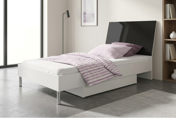 Kinderzimmer Bett Einzelbett Jugendzimmer Schwarz Holz Schlafzimmer Betten Neu
