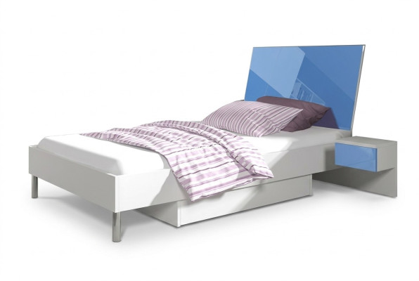 Kinderzimmer Bett Schlafzimmer Betten Einzelbett Single Jugendzimmer Blau Jungen