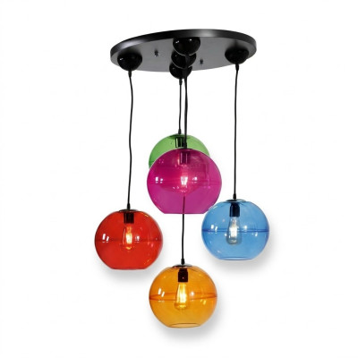 Design Leuchte Kronleuchter Decken Lampen Modern Silber Wandleuchte Luster Bunt