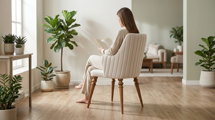 Stuhl Stühle Luxus Design Lehnstuhl Holz Polster Neu Modern Esszimmer Möbel Holz