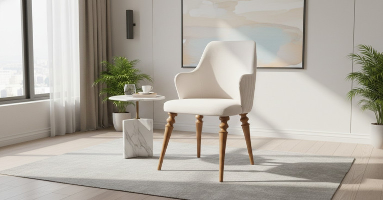 Stuhl Stühle Luxus Design Lehnstuhl Holz Polster Neu Modern Esszimmer Möbel Holz