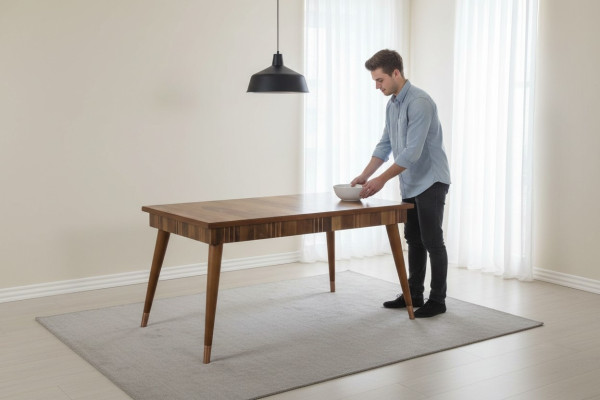 Esstisch Holz Tische Stil Möbel Tisch italienischer Luxus 160 x 90 Holztische