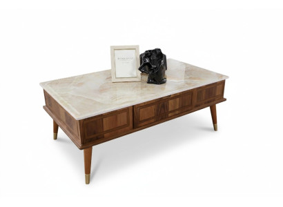 Design Couchtisch Wohnzimmer Steinoptik Tisch Beistelltisch Tische 160x68cm 