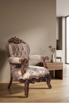 Sessel Thron Stuhl Couch Barock Stühle Möbel Einrichtung Samt Gold