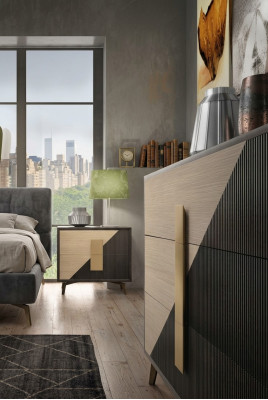Luxus Nachttisch Konsolen Beistelltisch Holz Möbel Schlafzimmer Braun Metall Neu