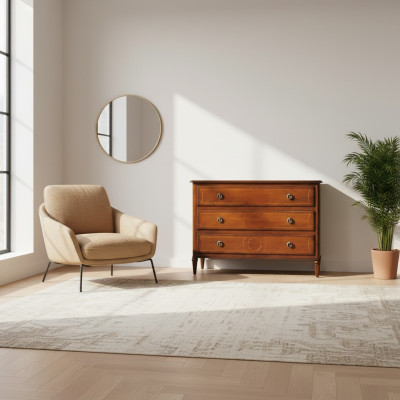 Italienische Möbel Hochschrank mit Schubladen Anrichte Kommoden Holz Neu Kommode Neu