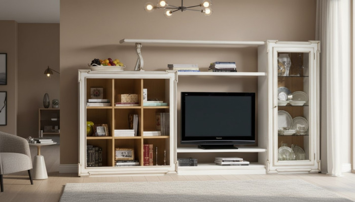 Antik Stil tv Wohnwand Fernseh Ständer Schrank Wohnwände rtv Glasschrank Möbel