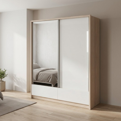 Garderobe Aufbewahrung 180cm Regal Schrank Archiv Schiebetüren Schiebetüren Büro