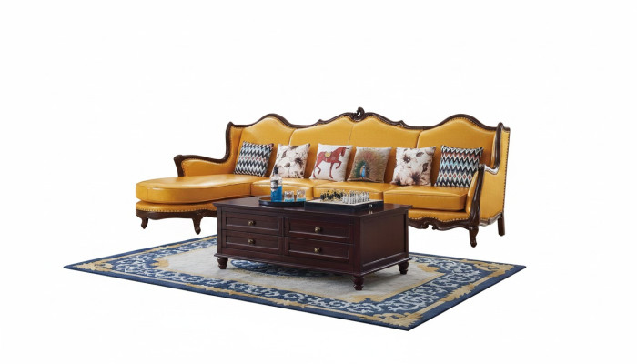 Klassische Eckcouch Gelbe Empire Couch Sofa Ledersofa Sofas Couchen