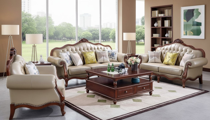 Sofagarnitur 3+2+1 Sitzer Set Design Sofas Polster Couchen Moderne