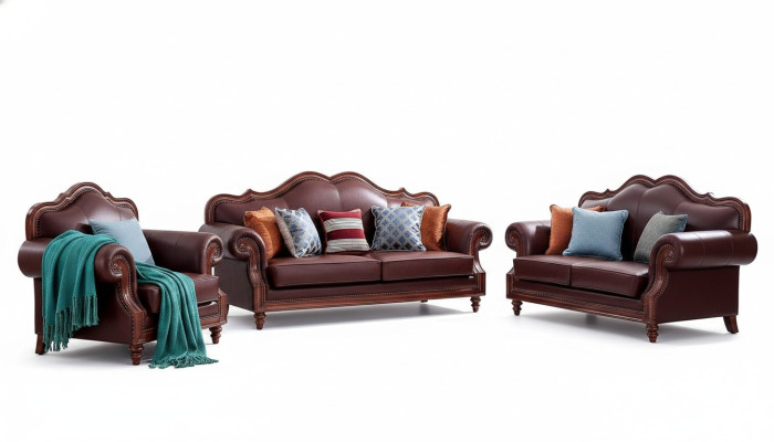 Sofagarnitur 3+2+1 Sitzer Sofa Wohnzimmer Klassisch Möbel Design Couch
