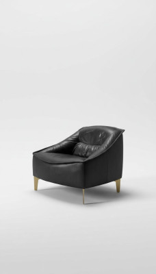 Sessel Polster Sitzer Modern Design Leder Relax Sessel Lounge Luxus Wohnzimmer