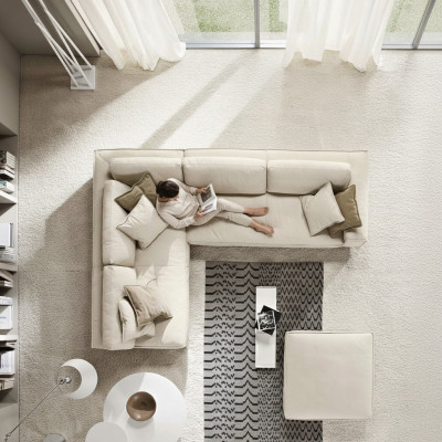 Wohnzimmer Ecksofa L-Form Modern Weiß Design Sofas Neu