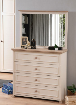 Kommode mit Spiegel Luxus Konsole Kommoden Schlafzimmer Kinderzimmer