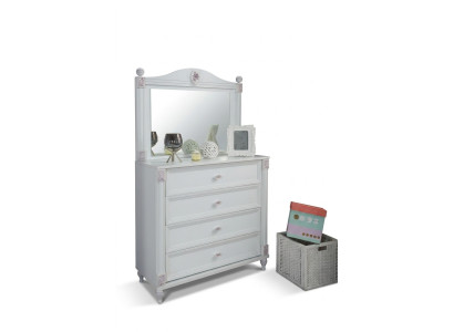 Kinderzimmer Modern Kommode mit Spiegel mit Schubladen Möbel Designer Zimmer 