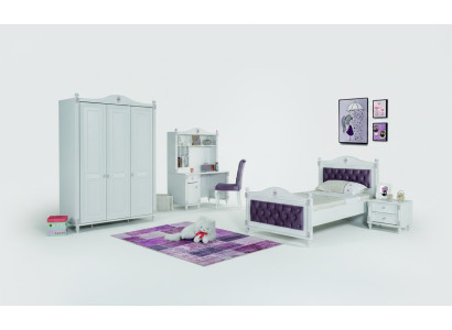 Kinderzimmer Set Möbel Bett Nachttisch Kleiderschrank Möbel Set 4tlg
