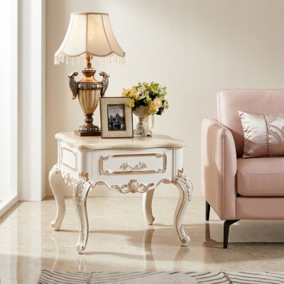 Beistelltisch Tische Wohnzimmer Luxus Weiß Tisch Möbel Couchtisch Neu
