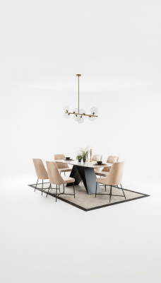 Essgarnitur Essgruppe Möbel Gruppe Esszimmer Esstisch 6x Stuhl Garnitur 7tlg