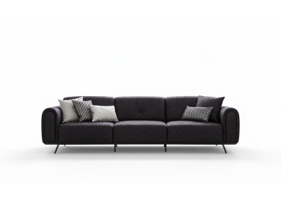 Luxus Sofa 4 Sitzer Leder Wohnzimmer Modernes Design Sofas Polster Couchen